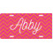 Pink & Orange Chevron Front License Plate (Personalized)