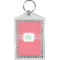 Pink & Orange Chevron Bling Keychain (Personalized)