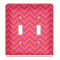 Pink & Orange Chevron Light Switch Cover (2 Toggle Plate)