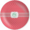 Pink & Orange Chevron Melamine Plate (Personalized)