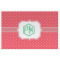 Pink & Orange Chevron Laminated Placemat w/ Monogram