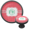 Pink & Orange Chevron Cabinet Knob (Black) (Personalized)