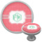 Pink & Orange Chevron Cabinet Knob (Silver) (Personalized)