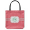 Pink & Orange Chevron Canvas Tote Bag (Personalized)