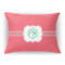 Pink & Orange Chevron Rectangular Throw Pillow Case (Personalized)