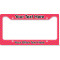 Pink & Orange Chevron License Plate Frame - Style B (Personalized)