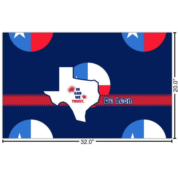 Custom Texas Polka Dots Indoor / Outdoor Rug - Custom Size w/ Monogram