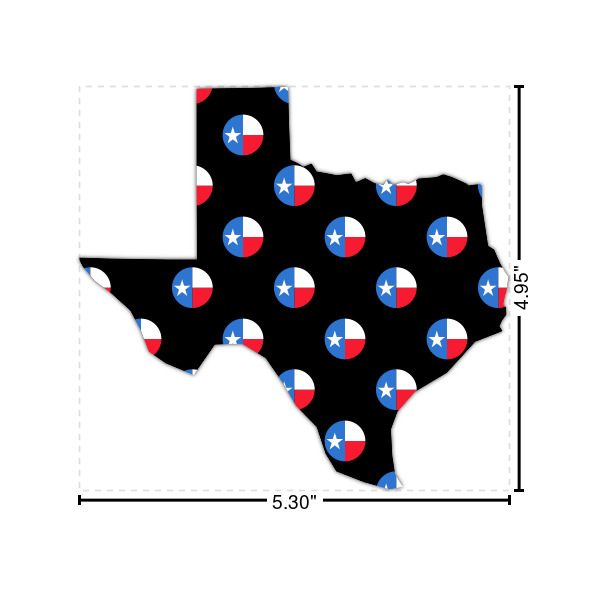 Custom Texas Polka Dots Laptop Decal