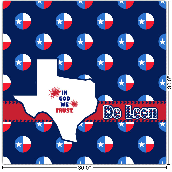 Custom Texas Polka Dots Square Decal - XLarge (Personalized)
