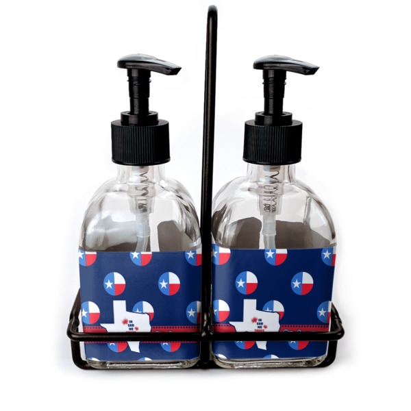 Custom Texas Polka Dots Glass Soap & Lotion Bottles (Personalized)