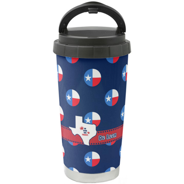 Custom Texas Polka Dots Stainless Steel Coffee Tumbler (Personalized)
