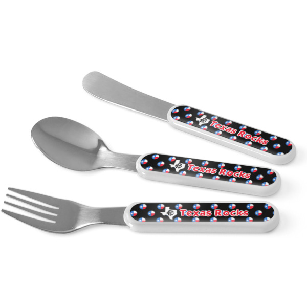 Custom Texas Polka Dots Kid's Flatware (Personalized)
