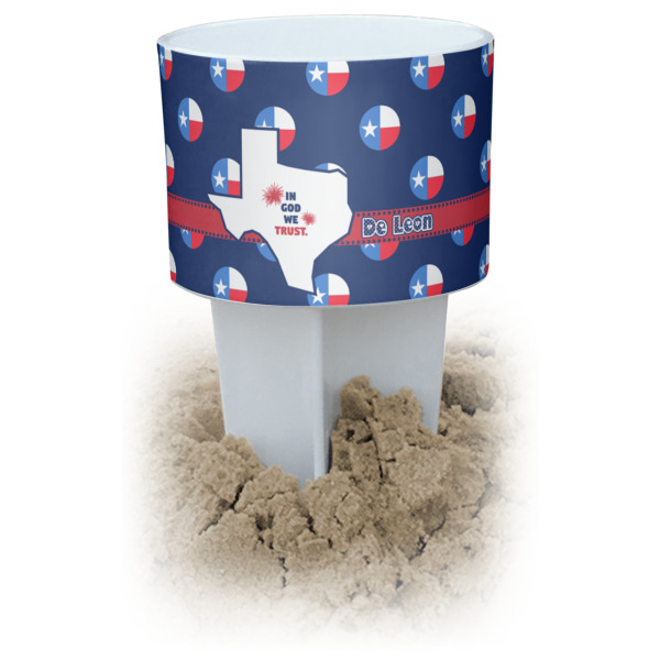Custom Texas Polka Dots Beach Spiker Drink Holder (Personalized)
