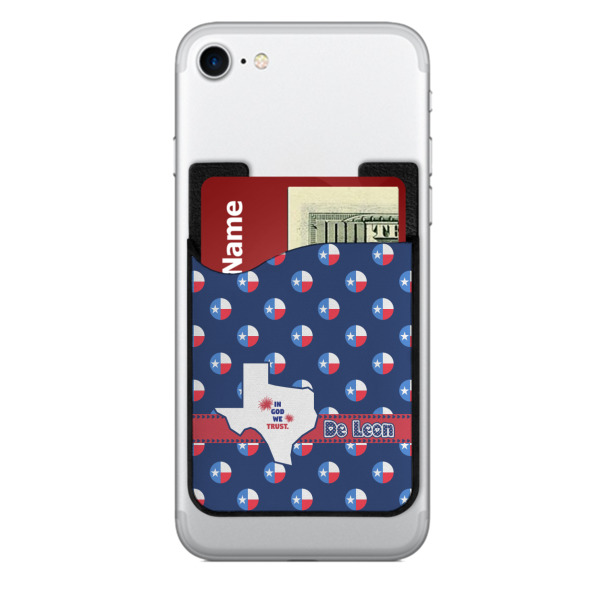 Custom Texas Polka Dots 2-in-1 Cell Phone Credit Card Holder & Screen Cleaner (Personalized)