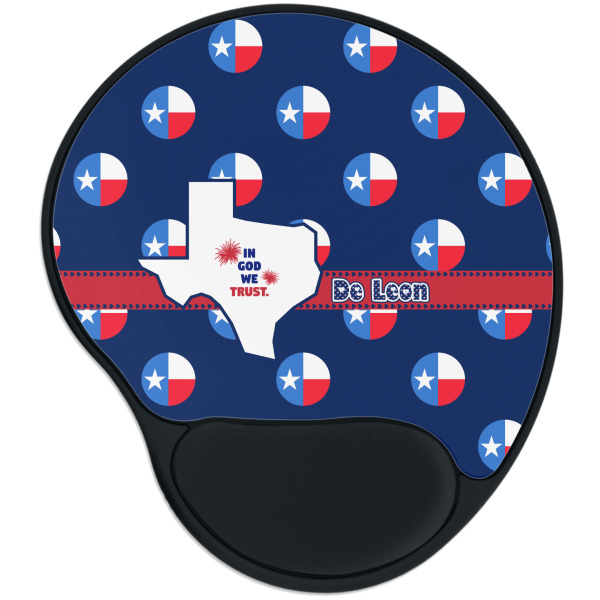 Custom Texas Polka Dots Mouse Pad with Wrist Support