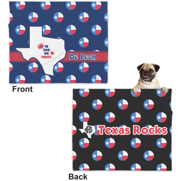 Custom Design - Microfleece Dog Blanket - Large- Front & Back