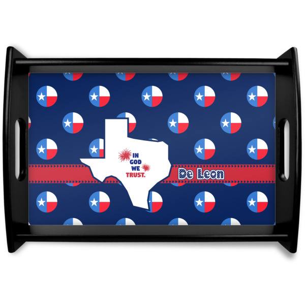 Custom Texas Polka Dots Wooden Tray (Personalized)