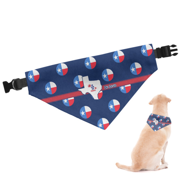 Custom Texas Polka Dots Dog Bandana (Personalized)