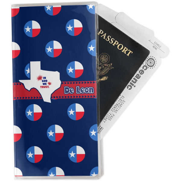 Custom Texas Polka Dots Travel Document Holder