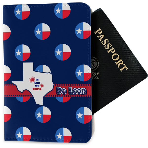 Custom Texas Polka Dots Passport Holder - Fabric (Personalized)