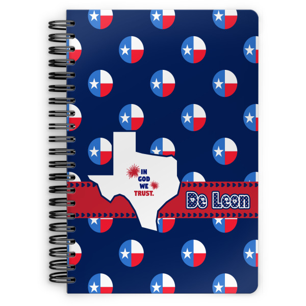 Custom Texas Polka Dots Spiral Notebook (Personalized)