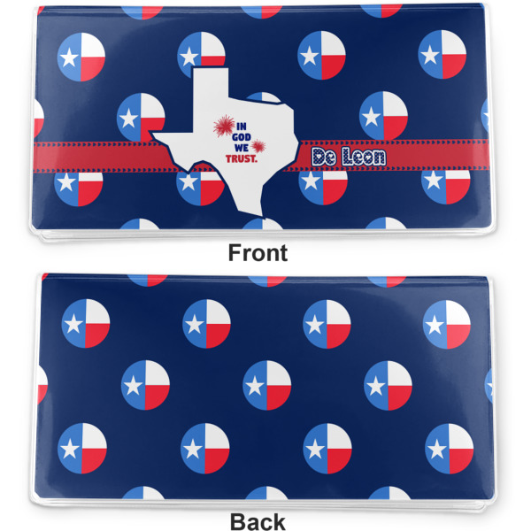 Custom Design - Vinyl Check Book Cover - Front and Back