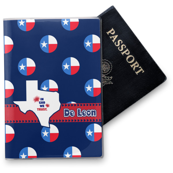 Custom Texas Polka Dots Vinyl Passport Holder (Personalized)