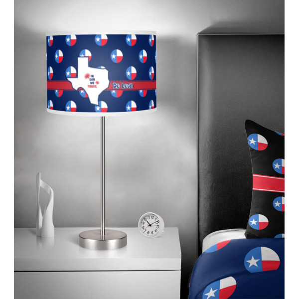 Custom Design - 13" Drum Lampshade - In Room