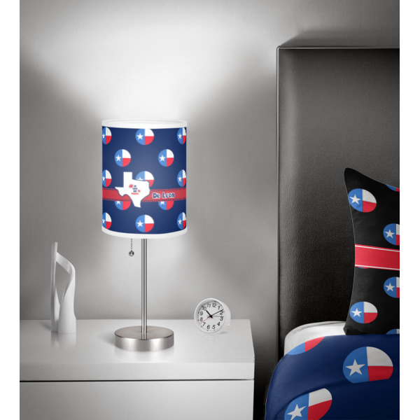 Custom Design - 8" Drum Lampshade - In Room