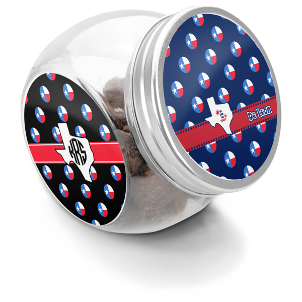 Custom Texas Polka Dots Puppy Treat Jar (Personalized)