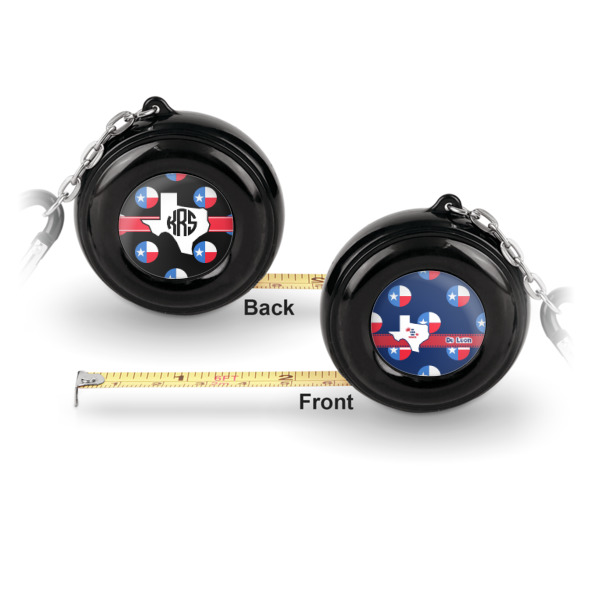 Custom Design - 6ft Pocket Tape Measure w/ Carabiner Hook - Front and Back