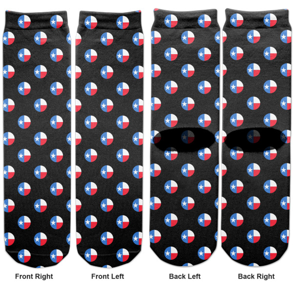 Custom Design - Adult Crew Socks - Double Pair - Front and Back - Apvl