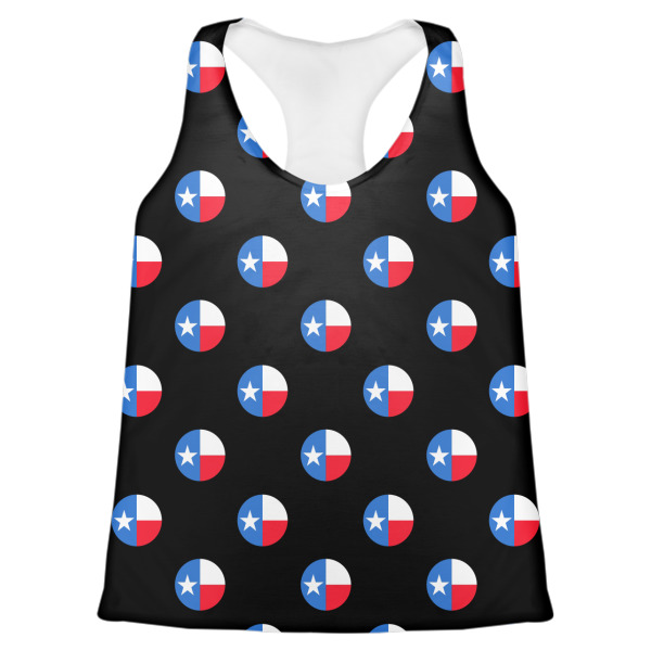 Custom Texas Polka Dots Womens Racerback Tank Top