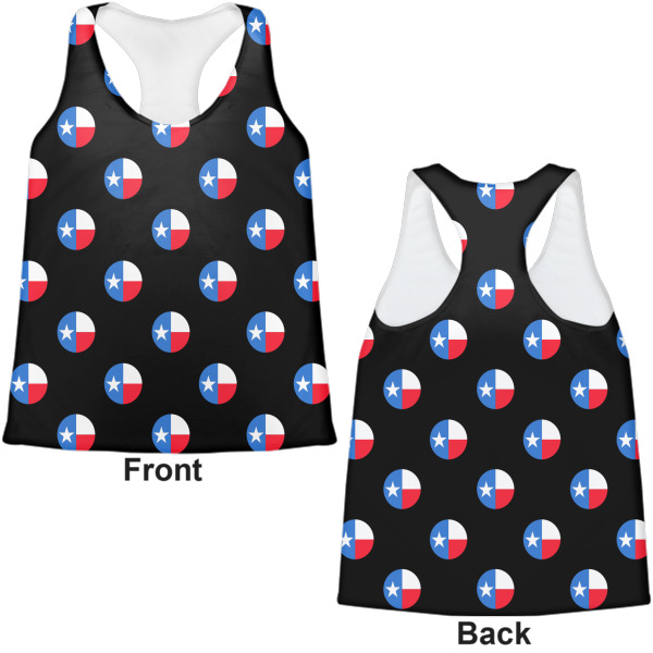 Custom Design - Womens Racerback Tank Tops - Medium - Front and Back