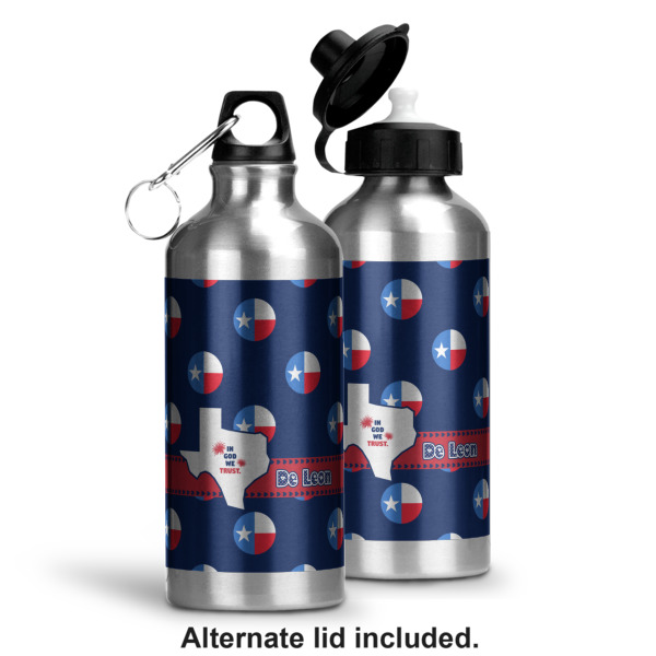 Custom Design - Aluminum Water Bottle - Alternate lid options