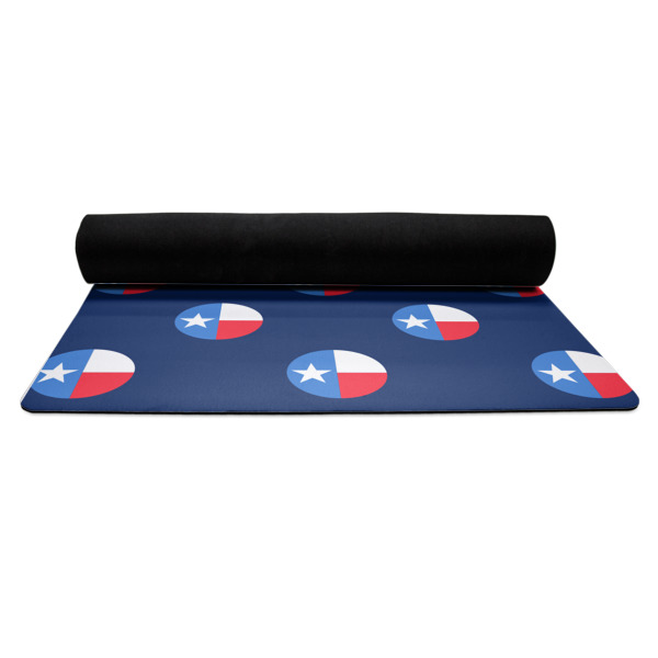 Custom Design - Yoga Mat Rolled up Black Rubber Backing