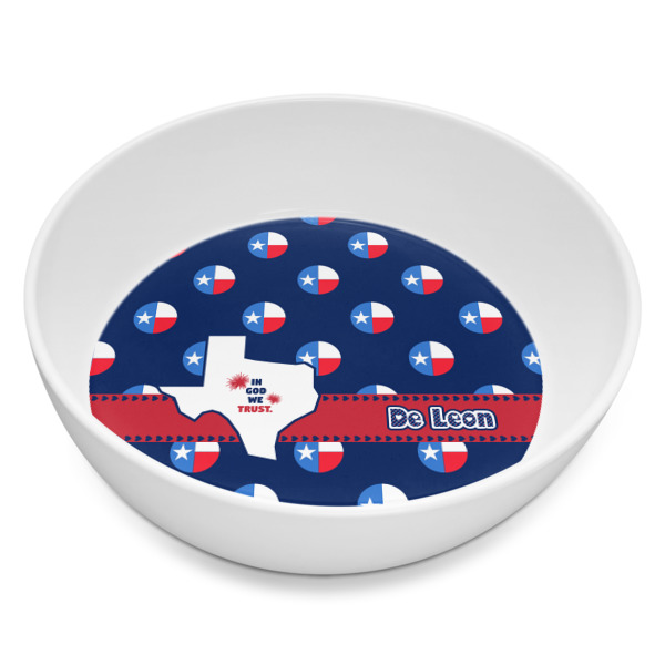 Custom Texas Polka Dots Melamine Bowl - 8 oz (Personalized)