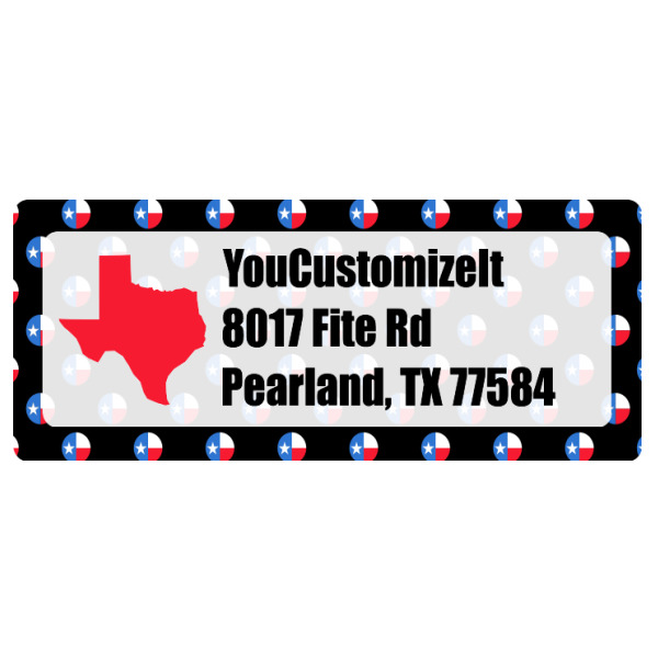 Custom Texas Polka Dots Return Address Labels (Personalized)