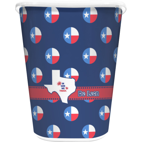 Custom Texas Polka Dots Waste Basket (Personalized)