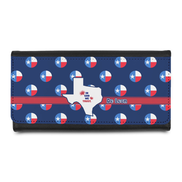 Custom Texas Polka Dots Leatherette Ladies Wallet (Personalized)
