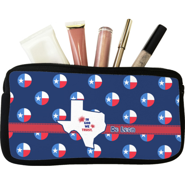 Custom Texas Polka Dots Makeup / Cosmetic Bag (Personalized)