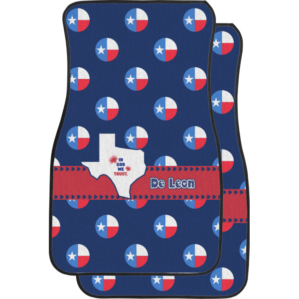 Custom Texas Polka Dots Car Floor Mats (Personalized)