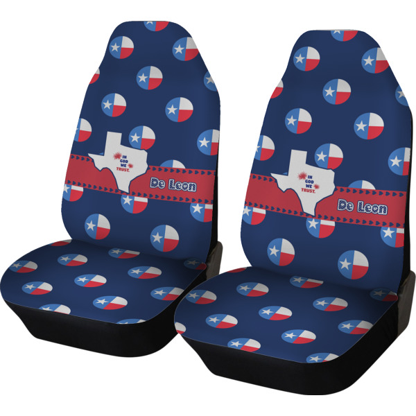 Custom Texas Polka Dots Car Seat Covers (Set of Two) (Personalized)