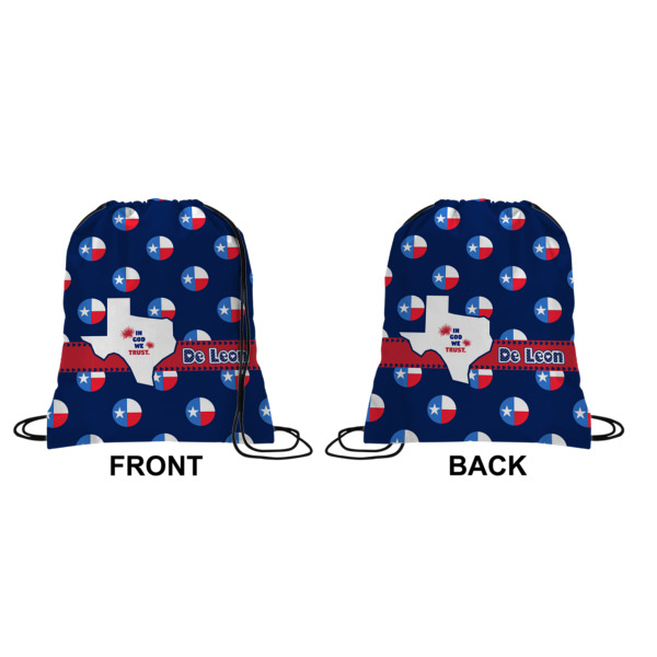 Custom Design - Drawstring Backpack Front & Back Small