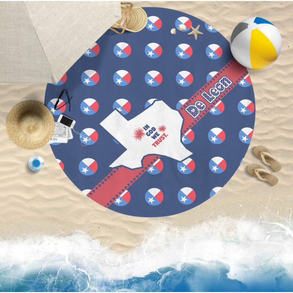 Custom Design - Round Beach Towel Lifestyle