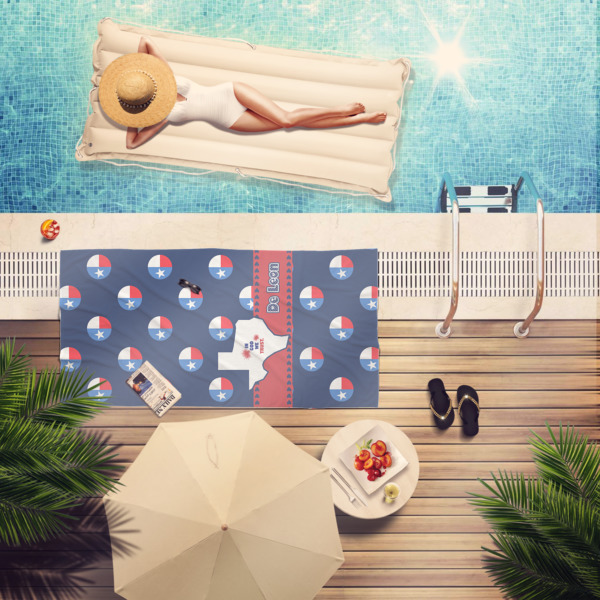 Custom Design - Beach Towel - Lifestyle at Pool