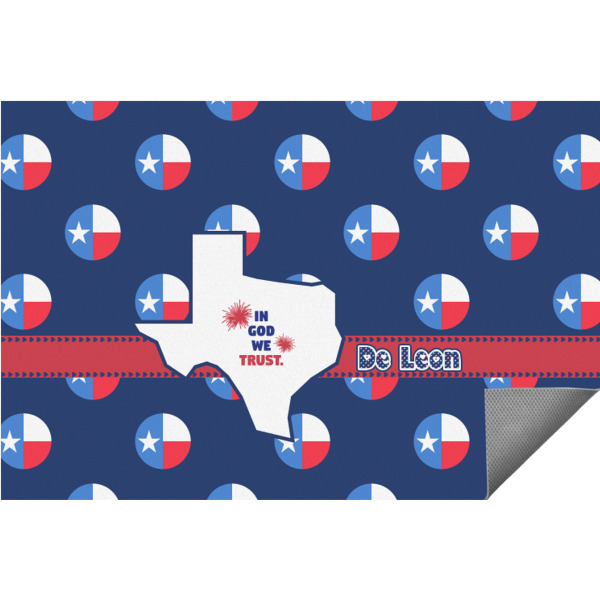 Custom Texas Polka Dots Indoor / Outdoor Rug (Personalized)
