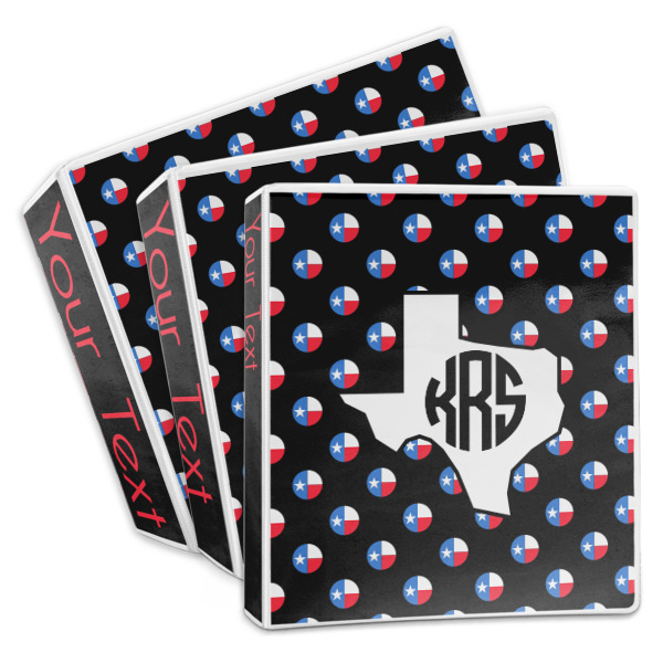 Custom Texas Polka Dots 3-Ring Binder (Personalized)
