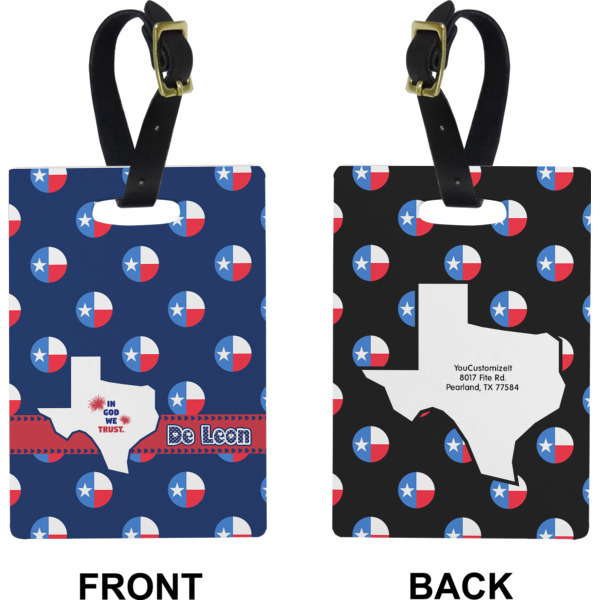 Custom Design - Rectangle Luggage Tag (Front + Back)