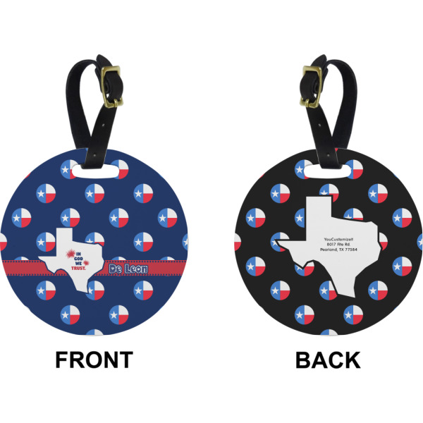Custom Design - Circle Luggage Tag (Front + Back)